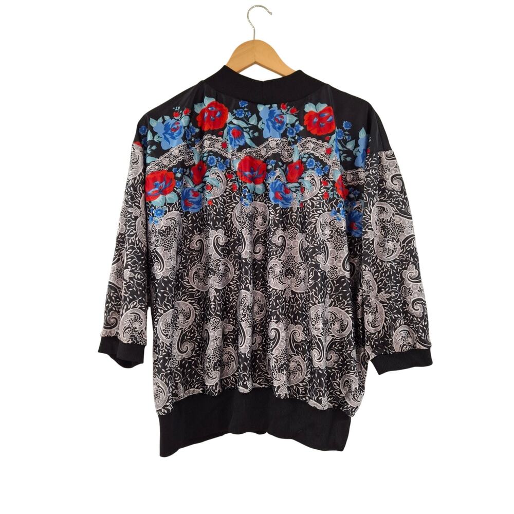 Vintage 80's Women's Floral Paisley Plus Size Top Size 24
